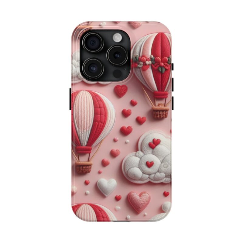 Pastel Hot Air Balloon Embroidered Phone Case