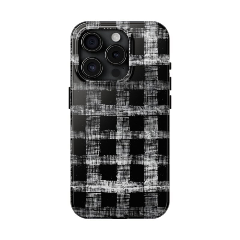 Grunge Gingham Phone Case 5