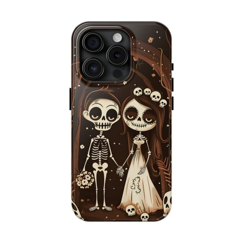 Funny Skeleton Couple Wedding Phone Case 5