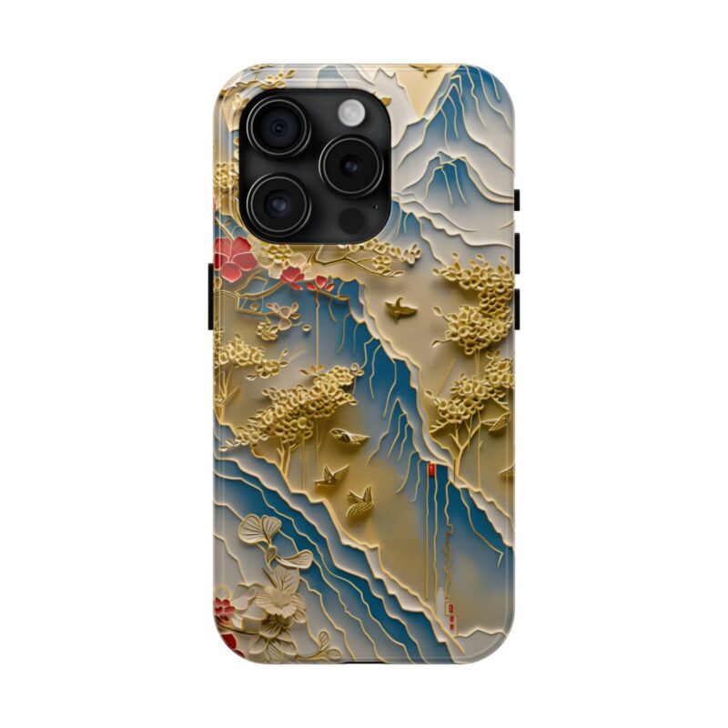 Golden Trees Mountain Scene Phone Case 5