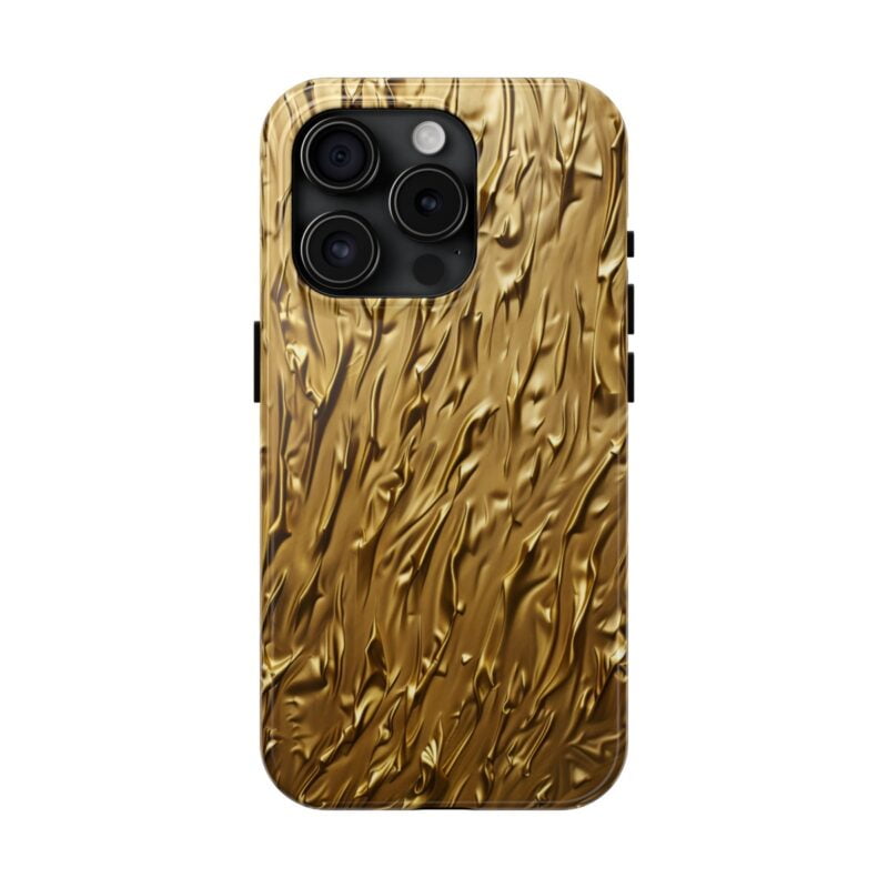 Golden Crinkle Texture Phone Case 5