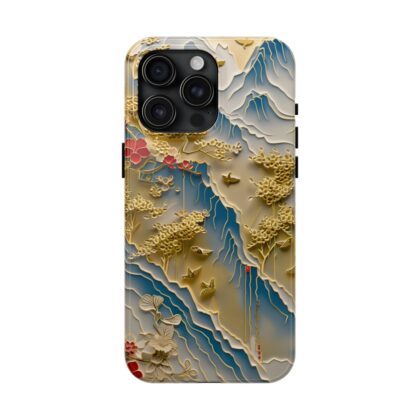 Golden Trees Mountain Scene Phone Case