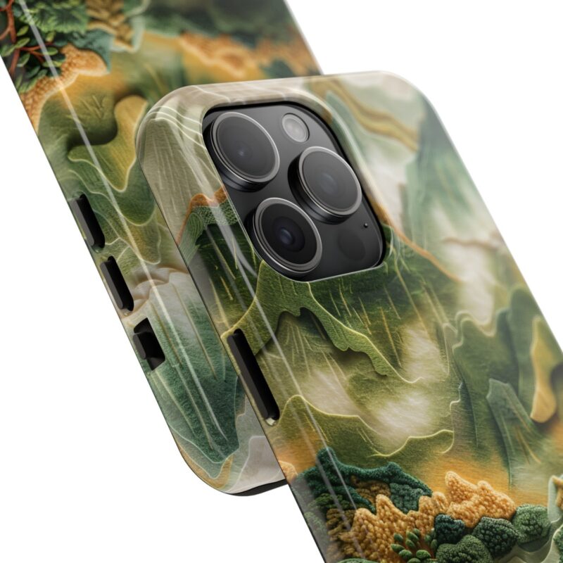 Lush Green Hills Embroidery Phone Case 1