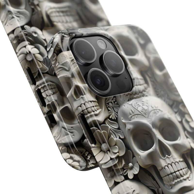 Cement Floral Skulls Design Phone Case 1