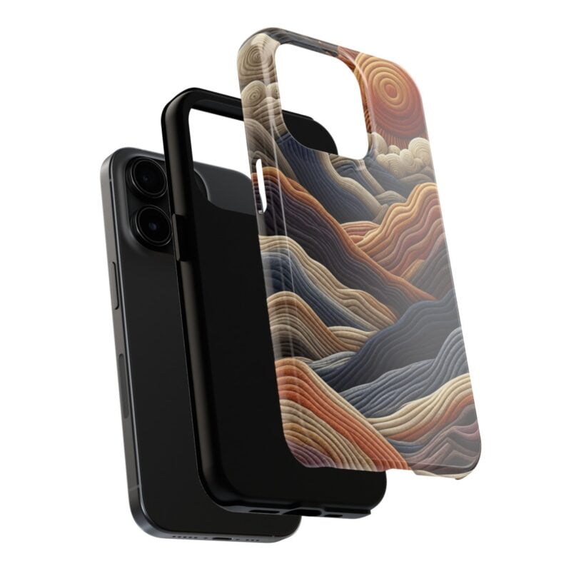 Mountain Landscape Embroidered Phone Case