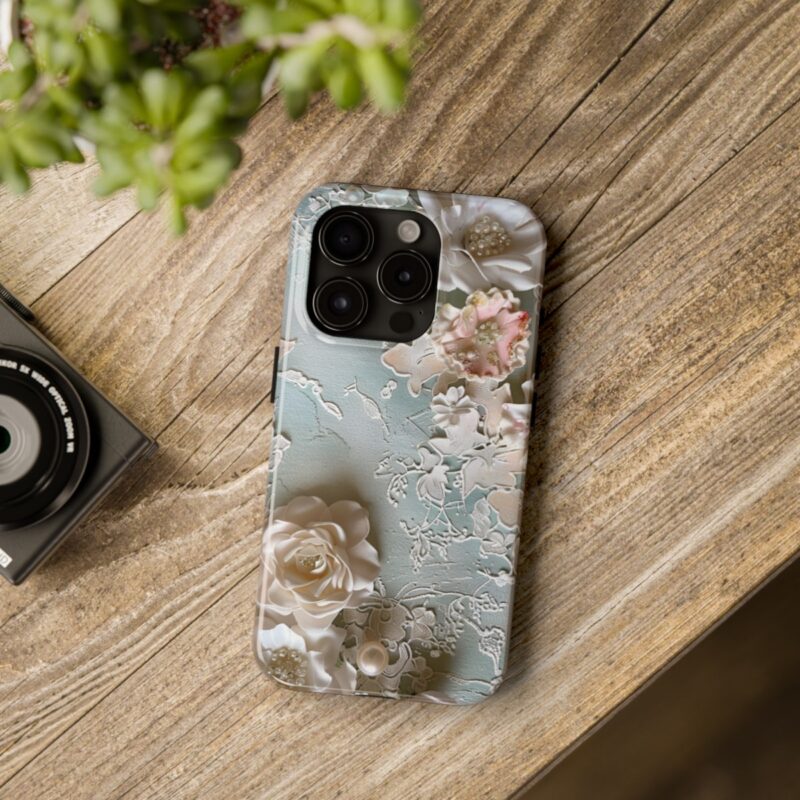 Pearls and Lace Junk Journal Phone Case 3