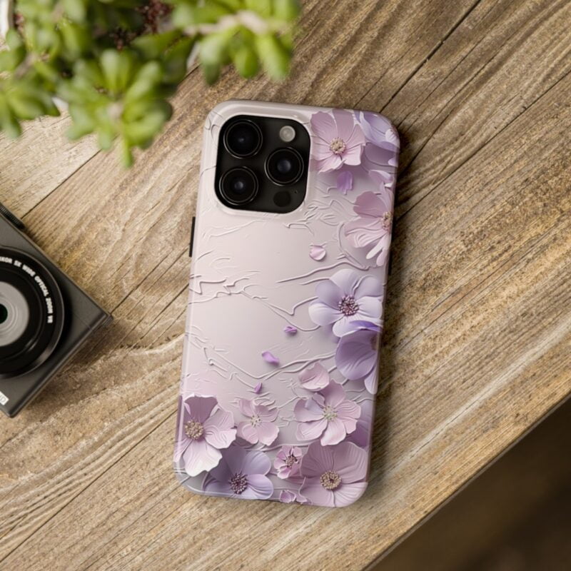 Lavender Blossom Floral Design Phone Case 3