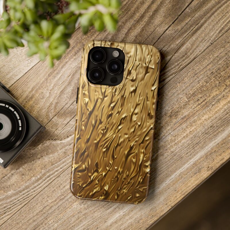 Golden Crinkle Texture Phone Case 3