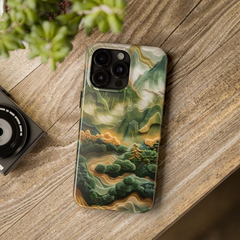 Lush Green Hills Embroidery Phone Case 3