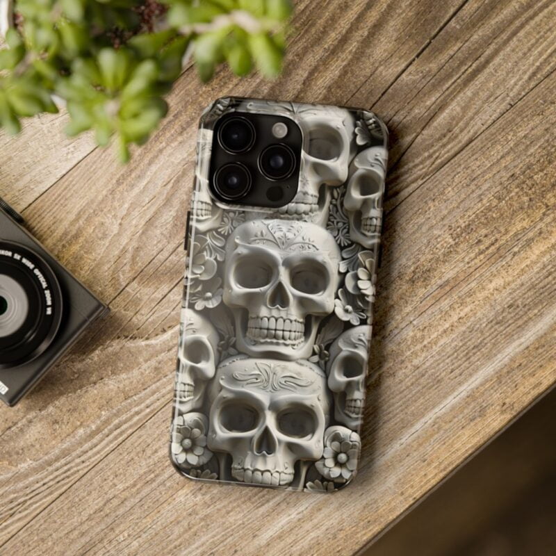 Cement Floral Skulls Design Phone Case 3