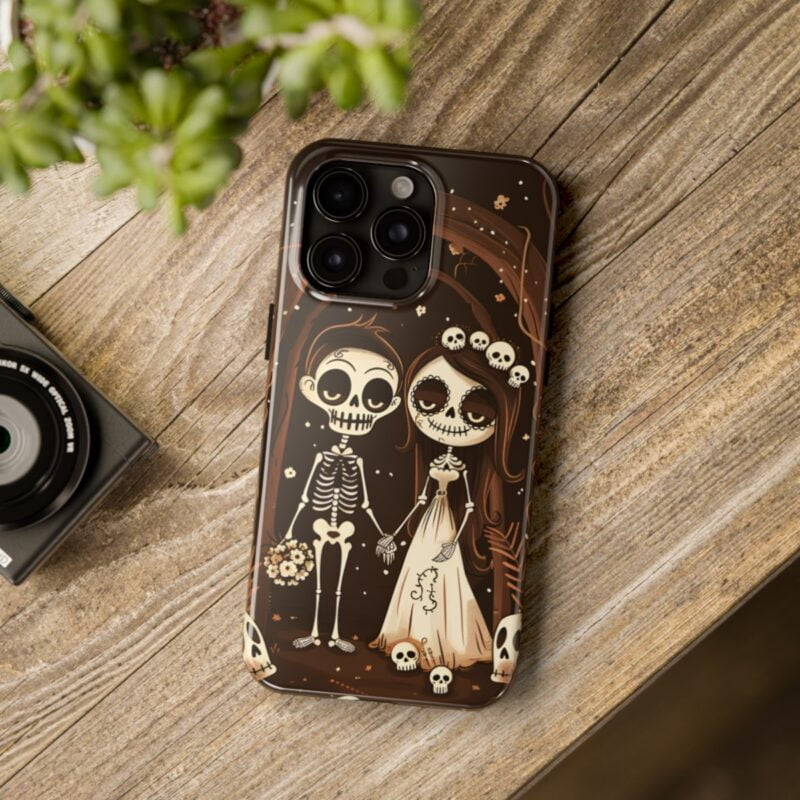 Funny Skeleton Couple Wedding Phone Case 3