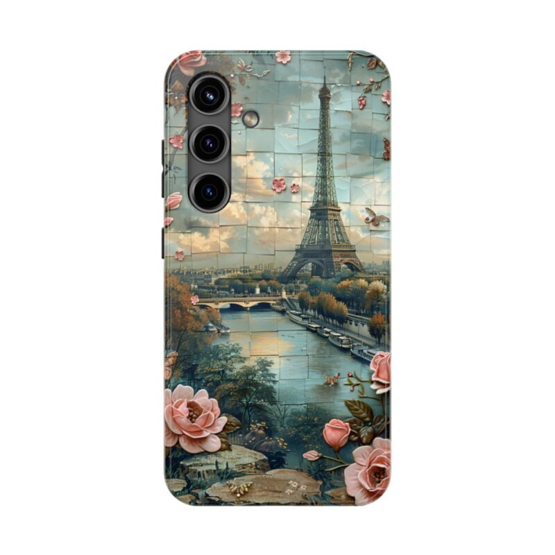 Paris Pastel Blue Vintage Poster Phone Case 4
