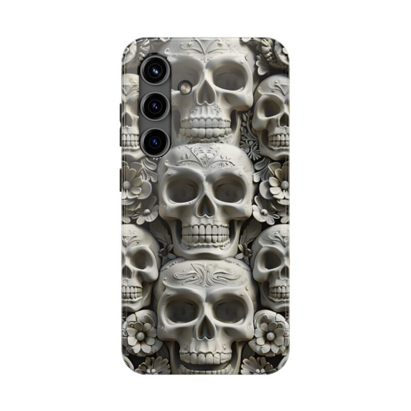 Cement Floral Skulls Design Phone Case 4
