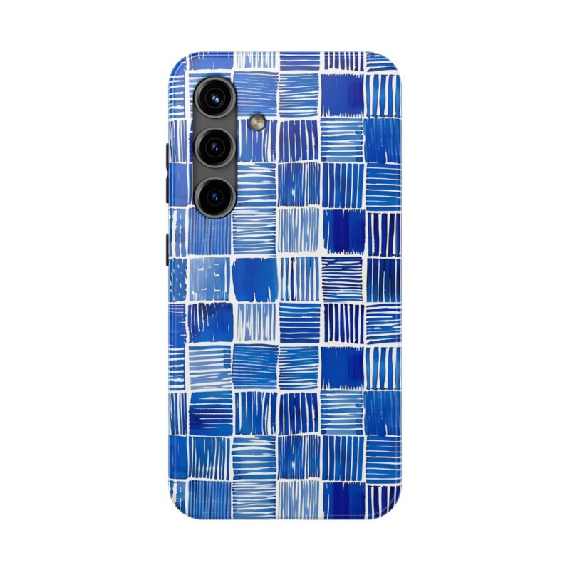 Blue Stripes Pattern Phone Case 4