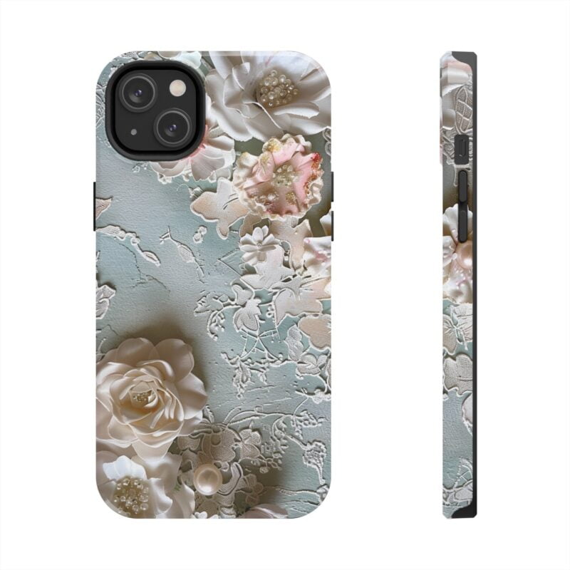 Pearls and Lace Junk Journal Phone Case 2