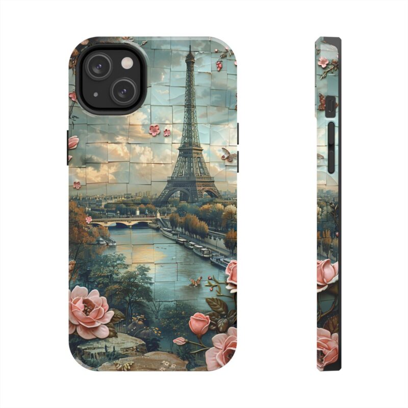 Paris Pastel Blue Vintage Poster Phone Case 2