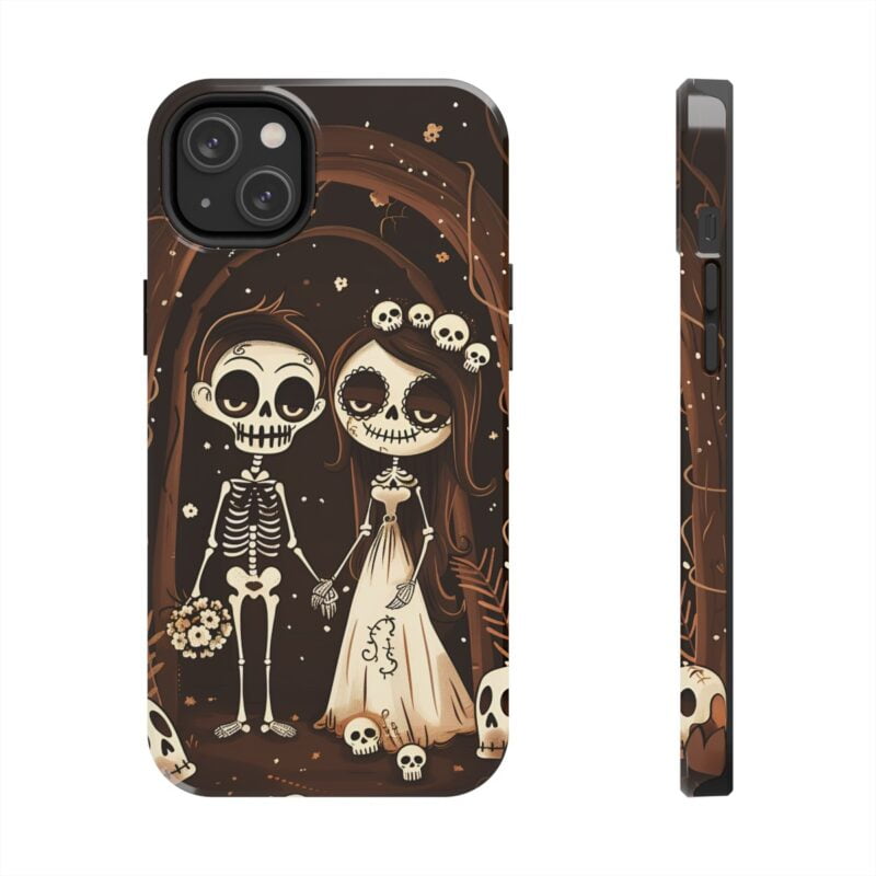 Funny Skeleton Couple Wedding Phone Case 2