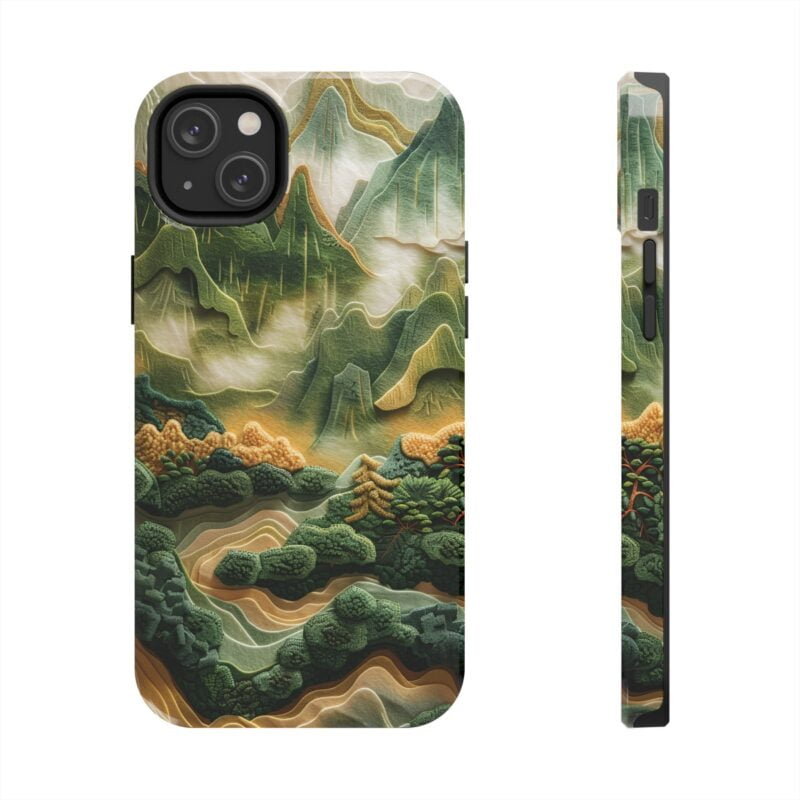 Lush Green Hills Embroidery Phone Case 2