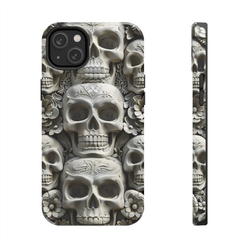Cement Floral Skulls Design Phone Case 2