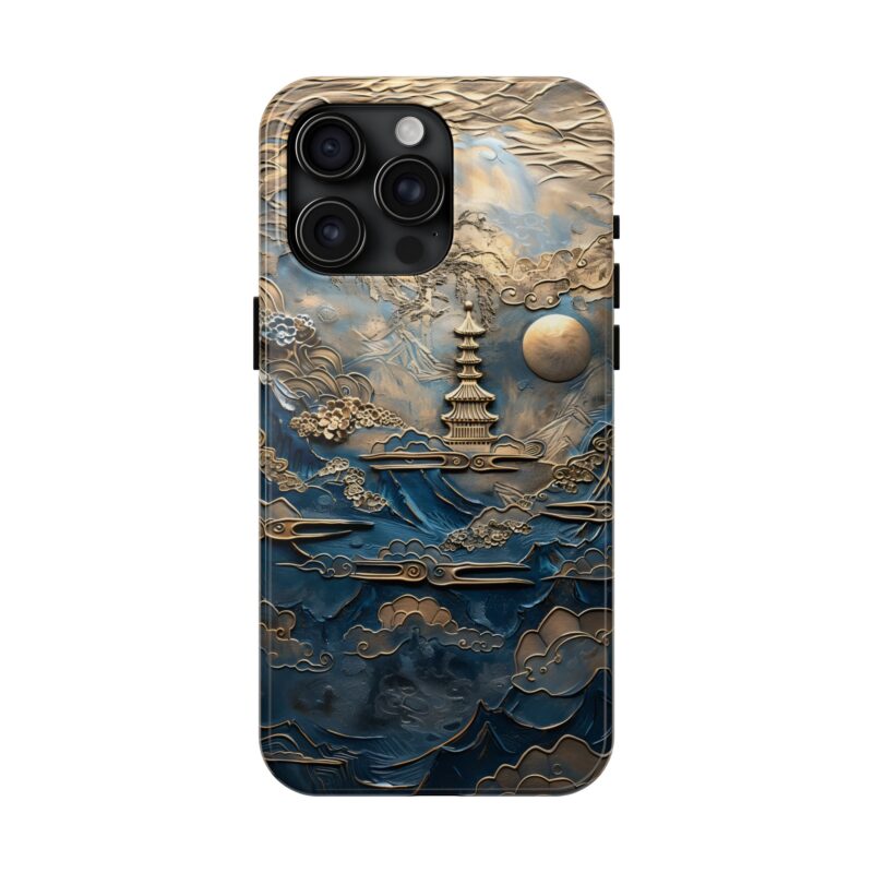 Embossed Blue Landscape Phone Case