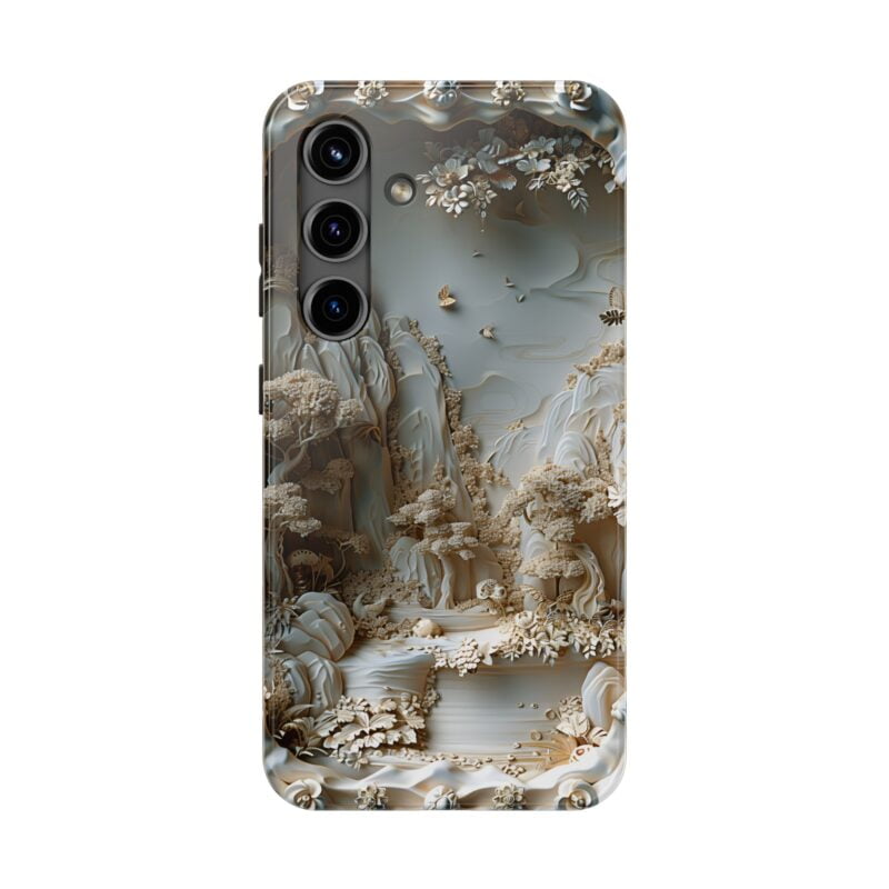 Embossed Cream Landscape Phone Case 4