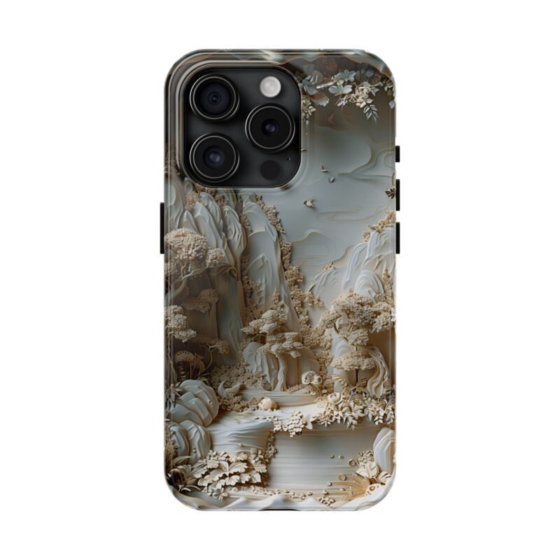 Embossed Cream Landscape Phone Case 5