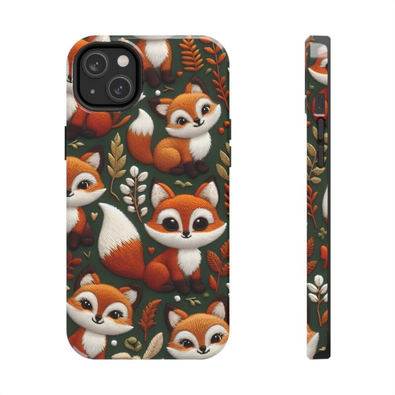 Embroidered Fox Meadow Phone Case 2