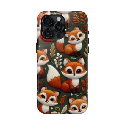 Embroidered Fox Meadow Phone Case