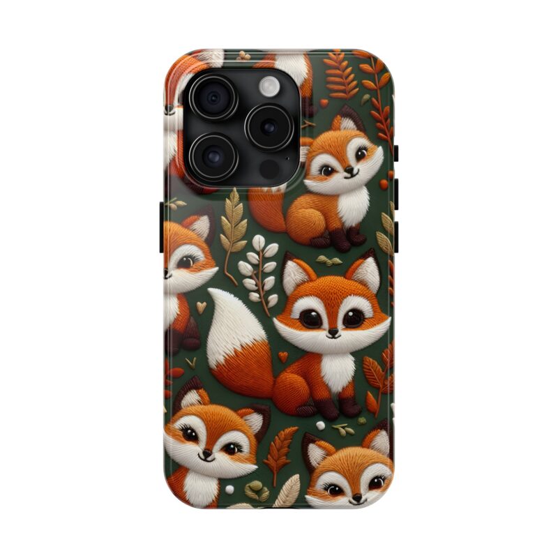 Embroidered Fox Meadow Phone Case 5