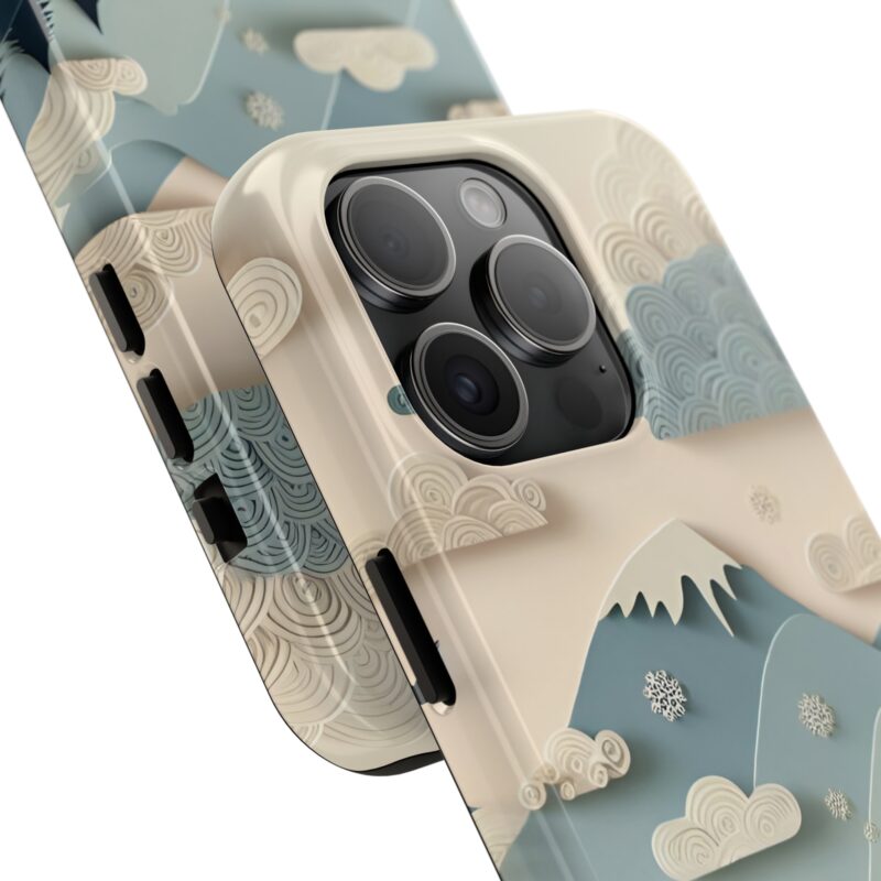 Mountain Landscape Paper Cut Phone Case 1