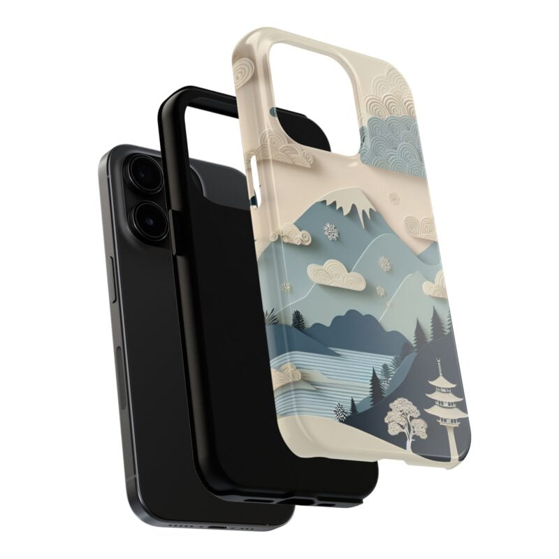 Mountain Landscape Paper Cut Phone Case 2