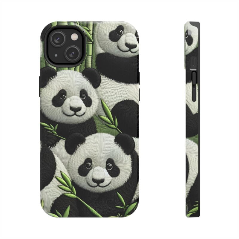 Panda in Bamboo Forest Embroidered Phone Case 2