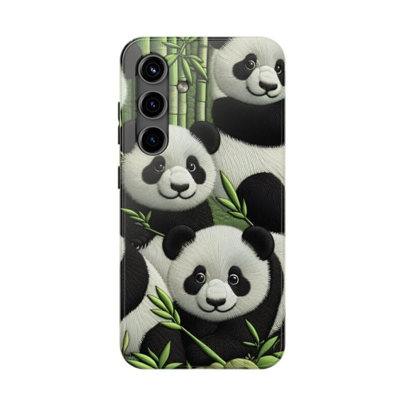 Panda in Bamboo Forest Embroidered Phone Case 4