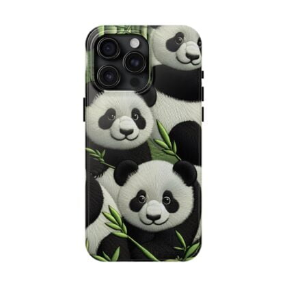 Panda in Bamboo Forest Embroidered Phone Case