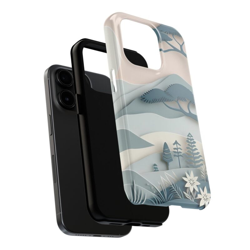 Paper Cut Mountain Landscape Phone Case 2