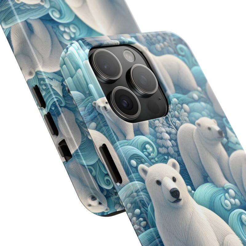 Polar Bear Embroidered Phone Case 1