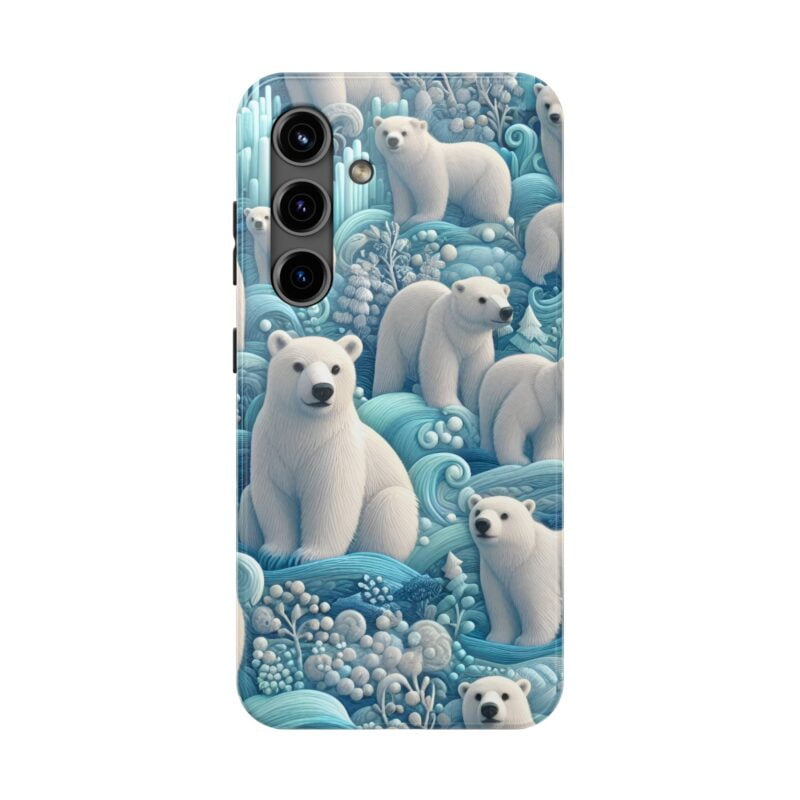 Polar Bear Embroidered Phone Case 4