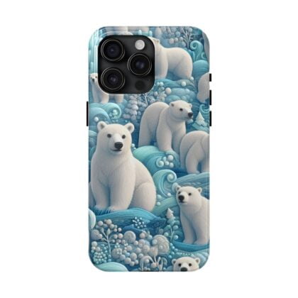 Polar Bear Embroidered Phone Case