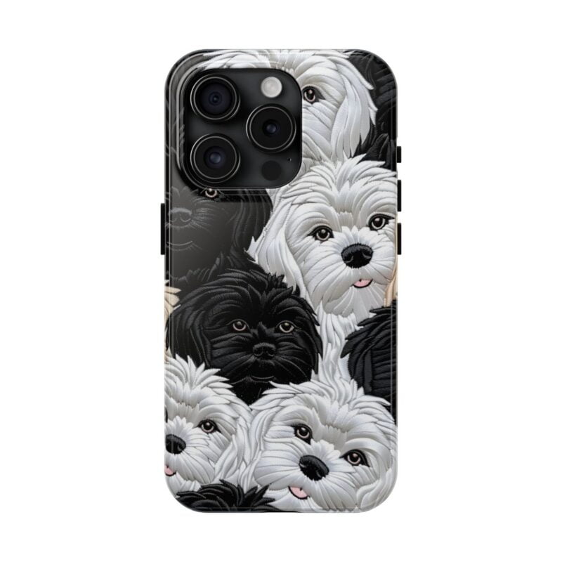 Furry Friends 3D Embroidered iPhone 15 Pro Case