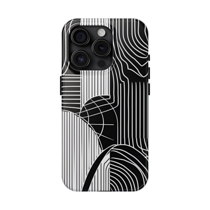 Minimalist Black Line Art Phone Case 5