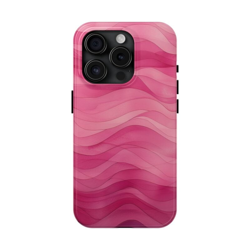 Watercolor Pink Wave Phone Case 5