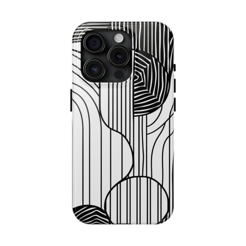 Abstract Monochrome Pattern Phone Case 5