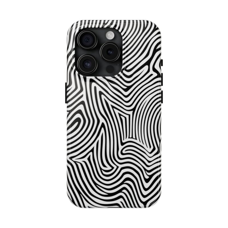 Black and White Line Art Phone Case 5