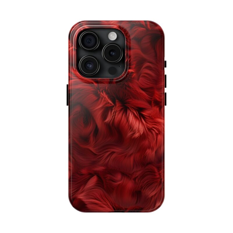 Soft Red Fur Elegance Phone Case 5