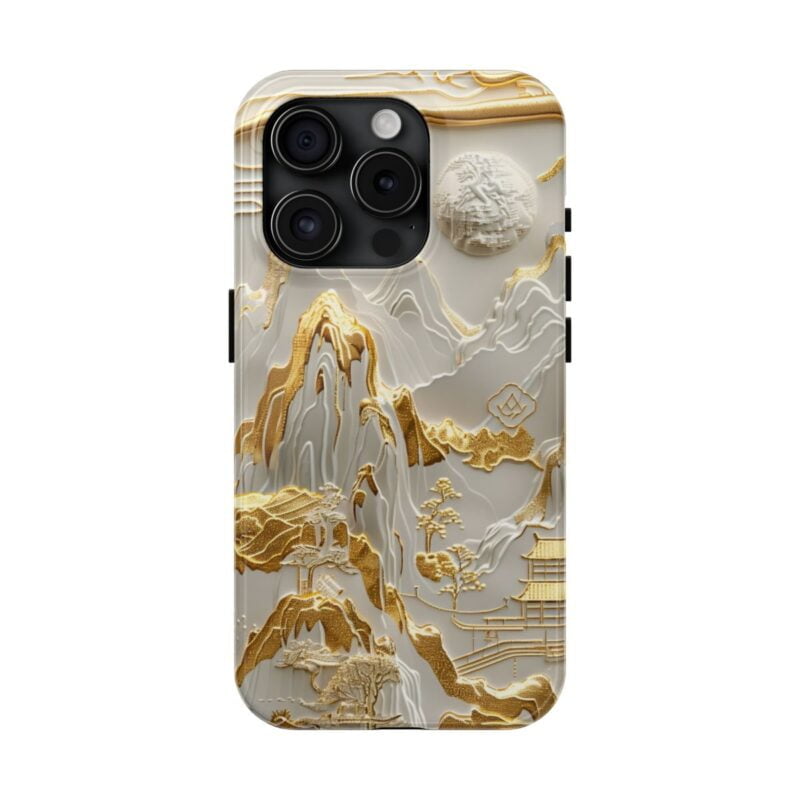 Gilded Landscape Paper Art Phone Case 5