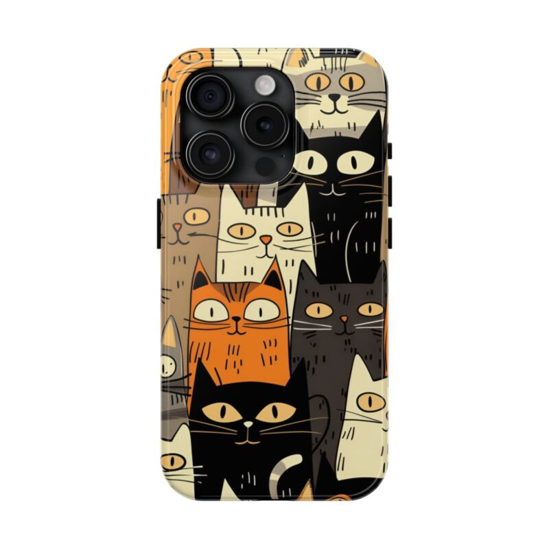 Cartoon Cat Delight Phone Case 5