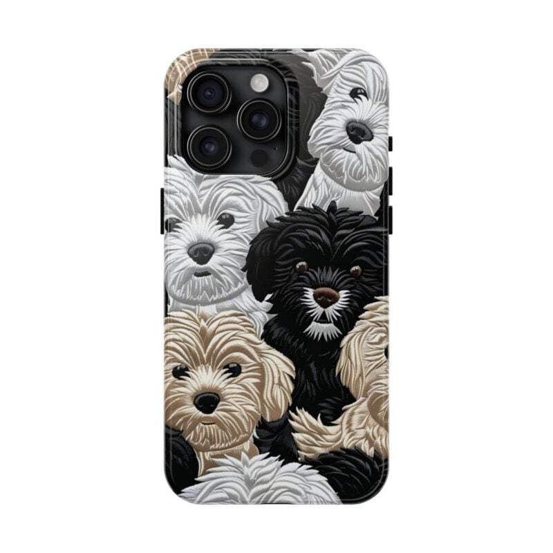 Adorable Dogs Embroidered Phone Case