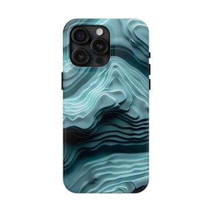 Abstract Topographic Turquoise Phone Case