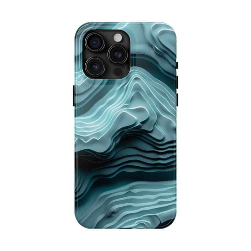 Abstract Topographic Turquoise Phone Case
