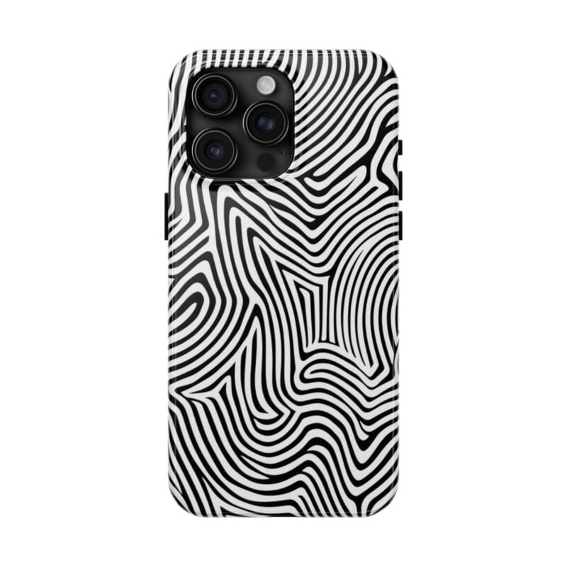 Black and White Line Art Phone Case